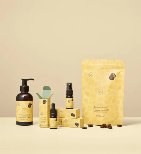Naturalne produkty CBD BioBloom dla zwierząt, w tym olejek kitty care, wspierają zdrowie i sierść