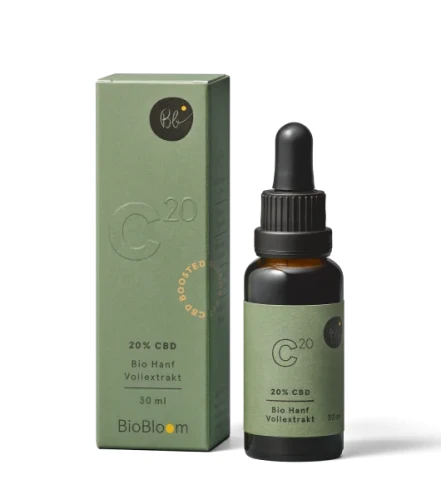 BioBloom Olejek CBD 20% w szklanej butelce z pipetą, 30 ml - pełne spektrum kannabinoidów