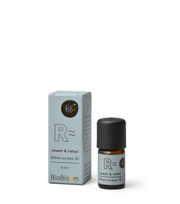 Olejek aromaterapeutyczny BioBloom Scent &amp; Relax - naturalny relaks w szklanej butelce.